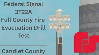 Federal Signal 3T22A  Full County Fire Evacuation Drill Test  Candlet County ND  Roblox [upl. by Merdith]