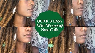 EASY DIY NOSE RING  CUFF TUTORIAL  LEARN HOW TO ADD GEMSTONES TO YOUR NOSE CUFF  FAKE PIERCINGS [upl. by Burdelle]