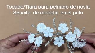 CÓMO HACER TIARAS  TOCADOS PARA PEINADOS DE NOVIA O PRIMERA COMUNIÓN ELEGANTE Y FÁCIL DE HACER [upl. by Annahael]