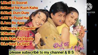 Dil to pagal hai movie all songs hindisong  audiojukebox  A B S [upl. by Cassidy943]