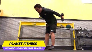 Planet Fitness Dumbbell Tricep Exercises 3 BEGINNERFRIENDLY MOVES [upl. by Warchaw694]