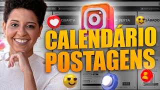 Calendário de POSTAGENS no Instagram O SEGREDO do CONTEÚDO ORGANIZADO [upl. by Nennarb]