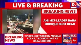 Breaking News NCP Leader Baba Siddique Shot Dead ANI  Republic TV [upl. by Ayikahs]