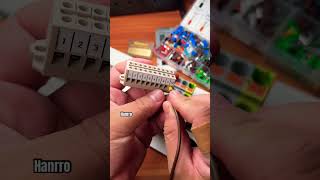 Hanrro how to use wire ferrules to connect terminal block hanrro wireferrules terminalblock [upl. by Birck]