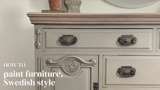 How to use Annie Sloan Chalk Paint on furniture to create a Swedish Gustavian Look [upl. by Bale]