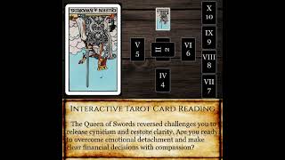 Celtic Cross Wealth Queen of Swords in Position 3 Reversed  Emotional Detachment [upl. by Grange]