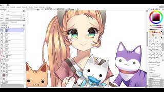 Runescape Drawing ►Gertrude and Cats◄ 【SpeedPaint】 [upl. by Enywad]