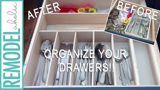 DIY Kitchen Drawer Organizer Easy Woodworking Project [upl. by Aliehs]