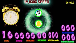 Speed 19830x 16 days timer countdown alarm🔔nanosecond femtosecond [upl. by Ignatz]