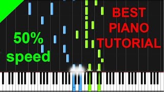 Mozart  Sonata K 545 1st movement 50 speed piano tutorial [upl. by Ayoral]