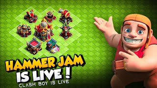 Hammer Jam Update in Clash of Clans  Live Base Visiting  Road to 24K Subs hammerjam coc [upl. by Furgeson915]