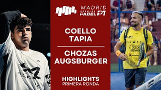 COELLO amp TAPIA VS AUGSBURGER amp CHOZAS  Madrid P1  Primera Ronda [upl. by Yaker]