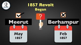 Why do we say that Revolt of 1857 Began at Meerut and not at Berhampur  UPSC  Modern History [upl. by Yerkovich]