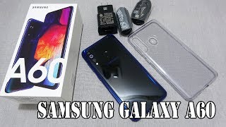 Samsung Galaxy A60 Daybreak Black color unboxing  camera fingerprint face unlock tested [upl. by Edyth]