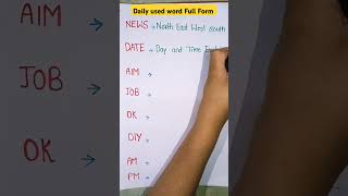 Daily Used word Full Form news fullform shorts trending viralshort [upl. by Bock]