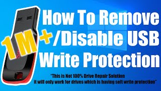 How To Remove  Disable USB Write Protection [upl. by Drugge]