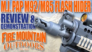 Midwest Industries PAP M92 M85 Flash Hider  Review and Demo [upl. by Ecirted]