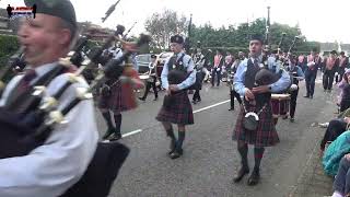 Killeen Pipe Band  County Armagh 12th July Celebrations Return Parade 2024 [upl. by Haelhsa]