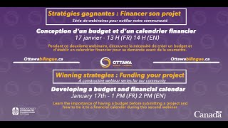 Winning Strategies  Developing a budget and financial calendar  Bilingual Ottawa webinar series [upl. by Yma641]