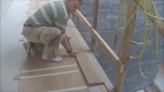 Laying Wood Flooring in a Hallway that Has Doorways Both Sides How to Start [upl. by Mcknight]