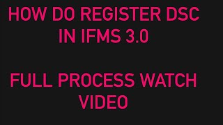 ✍🏻How Do Register Dsc In Ifms 30✍🏻 [upl. by Nonek559]