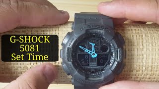 How to set Time and Calendar Casio G Shock 5081 Analog and Digital [upl. by Arvo]