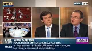 Débat BFMTV entre Mariton Derville Assouline et Gougain sur le Mariage pour tous [upl. by Airdnahs]