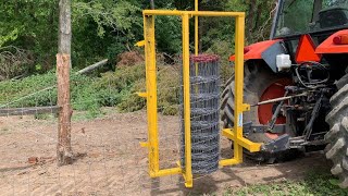 Easy Way To Roll Out Woven Wire Fence With The Titan Attachment [upl. by Cinnamon]