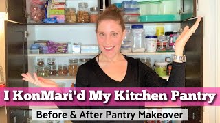 Marie Kondo Kitchen Declutter With Me  Before And After  Konmari Method Pantry Organization [upl. by Nonnac]