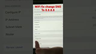 iPad and iPhone Wifi fix Change DNS to manually and add 8888 Google DNS [upl. by Helprin]