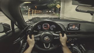 2018 Fiat 124 Spider Abarth Manual  POV Night Drive [upl. by Delgado]