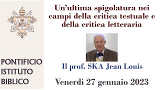 Prof Ska  Una ultima spigolatura nei campi della critica testuale e della critica letteraria [upl. by Ihcas]