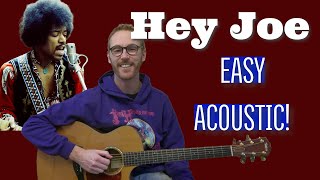 Hey Joe Acoustic  Jimi Hendrix Guitar Lesson [upl. by Sivrep]