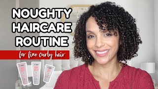 AFFORDABLE Fine Curly Hair Routine Using Noughty Haircare [upl. by Nyllij]