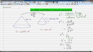 Secondaire 3 Québec  solides semblables et mesures manquantes [upl. by Nosmas]