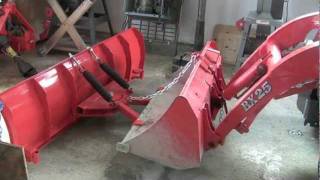 Installing BXpanded snow plow on Kubota BX [upl. by Aenahs]