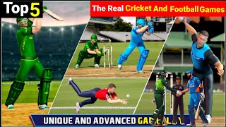 TOP 5 BEST CRICKET AND FOOTBALL GAMES cricket football gamegaming gamevideo games  videos [upl. by Paluas512]