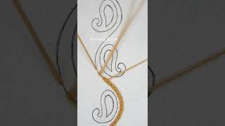 Superb borderline embroidery sewing tutorial by hand shorts trending embroidery art [upl. by Eetnuahs828]