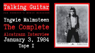 Yngwie Malmsteen The Complete 1984 Alcatrazz Interview  Tape 1 [upl. by Marjie958]