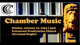 Cleveland Composers Guild Chamber Music January 21 2024 [upl. by Dirrej145]