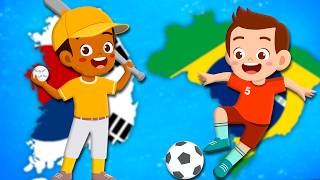 Explore National Sports From Around The World  Geography Songs For Kids  KLT Geography [upl. by Schaaff837]