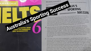 Cambridge readingAustralias sporting success solvedTarget ielts academy [upl. by Melquist678]