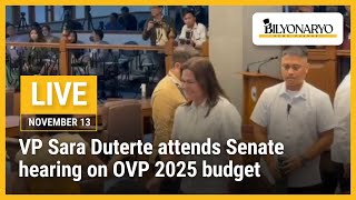 VP Sara Duterte attends Senate hearing on OVP 2025 budget [upl. by Tollman]