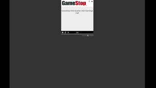 Q1 2021 GameStop Corp Earnings Conference Call [upl. by Kata]