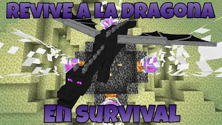 Así se REVIVE al ENDER DRAGON en SURVIVAL  Tutorial de MINECRAFT [upl. by Akenihs]