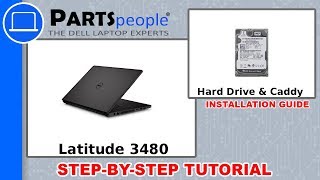 Dell Latitude 3480 P79G001 Hard Drive amp Caddy HowTo Video Tutorial [upl. by Mahmoud]