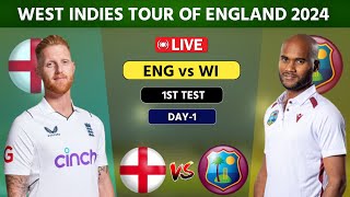 West Indies vs England Live 1st Test Lords  WI vs ENG Live Day 1 cricketlive [upl. by Atlee839]