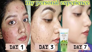 mamaEarth tea tree amp neem face wash for acne pimple skin paraben free dermatologically tested [upl. by Lyrahc897]