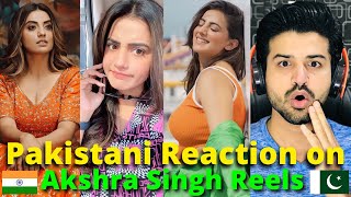 Pakistani React on Akshara Singh REELS  Reaction Vlogger [upl. by Nerrej]