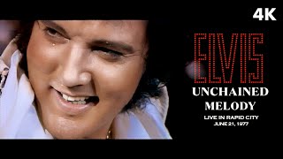 Unchained Melody  Elvis Presley Live Music Video 4K Remastered  Elvis In Concert Rapid City 1977 [upl. by Olimac519]